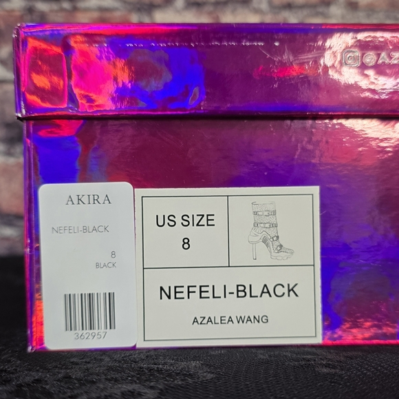 AKIRA Black Studded Heeled Boots - Picture 14 of 14